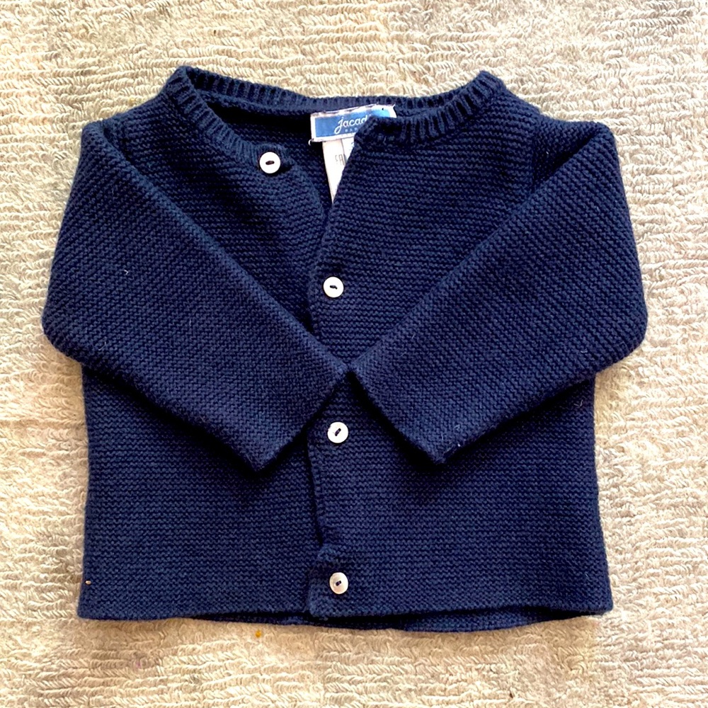 Jacadi Paris navy baby cardigan